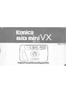 Konica Big Mini BM 701 VX manual. Camera Instructions.